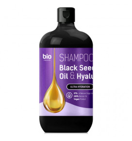 BIO NATURELL šampūnas palukams su juodųjų sėklų aliejumi ir hialurono rūgštimi, 946 ml