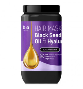 BIO NATURELL plaukų kaukė juodųjų sėklų aliejus ir hialurono rūgštis, 946 ml
