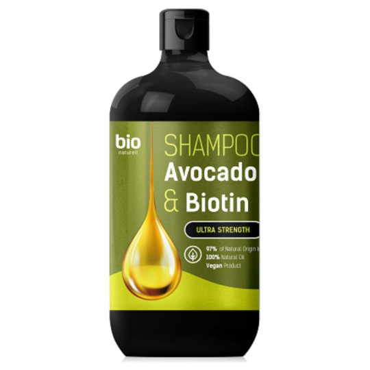 BIO Naturell šampūnas visų tipų palukams su avokadų aliejus ir biotinu, 946 ml