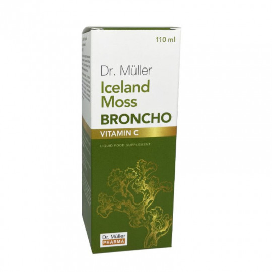 Dr.Muller Isladinė kerpė Broncho su vit.C 110 ml (skystasis maisto papildas/sirupas)