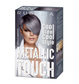 Metallic Touch Rubella plaukų dažai tonas Grafitas, 2x50x15 ml