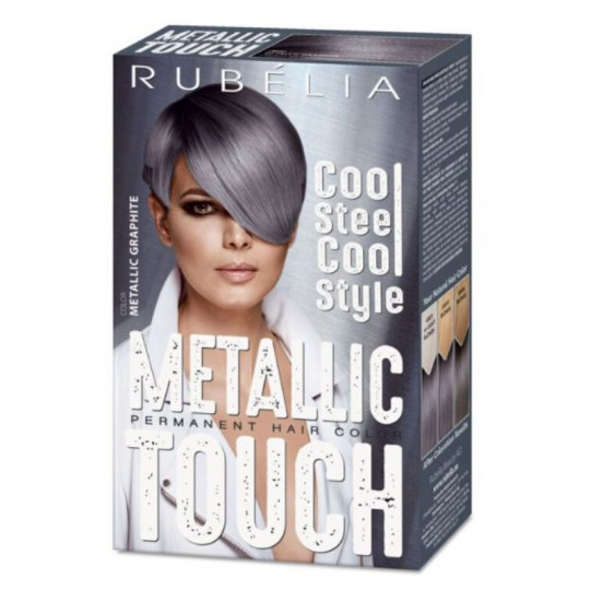 Metallic Touch Rubella plaukų dažai tonas Grafitas, 2x50x15 ml