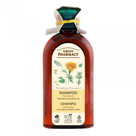 Green Pharmacy šampūnas normaliems ir riebiems plaukams Medetka, 350 ml
