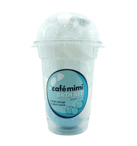 Café Mimi rinkinys voniai, plaušinė ir vonios burbulas Berry Ice, 120 g
