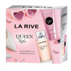 LA RIVE rinkinys moterims QUEEN OF LIFE (parfumuotas vanduo 75 ml+dušo želė 100 ml)