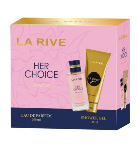 LA RIVE rinkinys moterims HER CHOICE (parfumuotas vanduo 100 ml+dušo želė 100 ml)