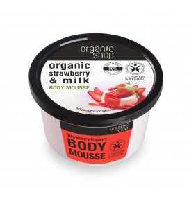 Organic Shop kremas kūnui su braškių ekstraktu, 250ml