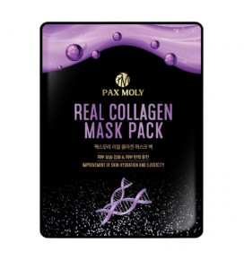 Pax Moly lakštinė veido kaukė su kolagenu Real Kolageno, 25 ml