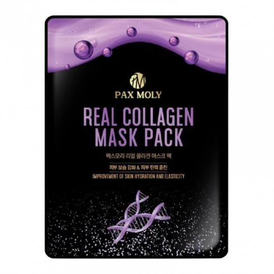 PAX MOLY lakštinė veido kaukė su kolagenu Real Kolageno, 25 ml