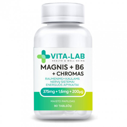 VITA-LAB maisto papildas Magnis + B6 + Chromas, N90