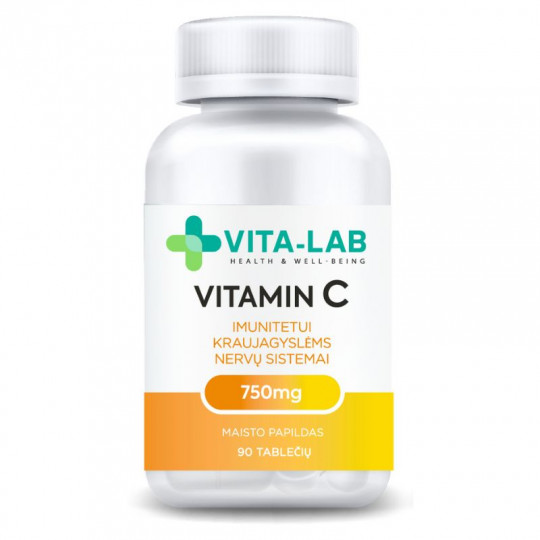 VITA-LAB maisto papildas Vitaminas C 750 mg, N90