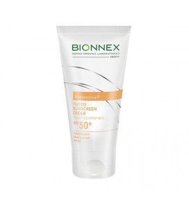 Bionnex Preventiva apsauginis tonuotas kremas nuo saulės SPF 50+, 50 ml