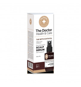 THE DOCTOR galvos odos serumas Degutas + Ichtiolis SEBO-STOP kompleksas, 89 ml