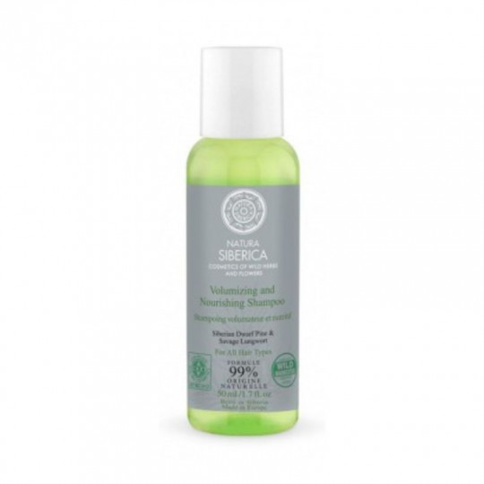 Natura Siberica Hydrolate šampūnas visų tipų plaukams Apimtis ir maitinimas, 50 ml