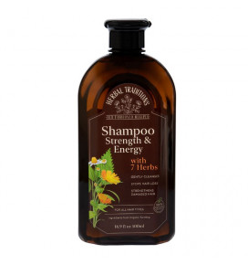 Herbal Traditions plaukų šampūnas su 7 žolelėmis, stiprinantis ir skatinantis plaukų augimą, 500 ml
