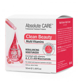 ABSOLUTE CARE Multivitaminų kremas veidui, Rebalancing & Refreshing Moisturizer, 50 ml