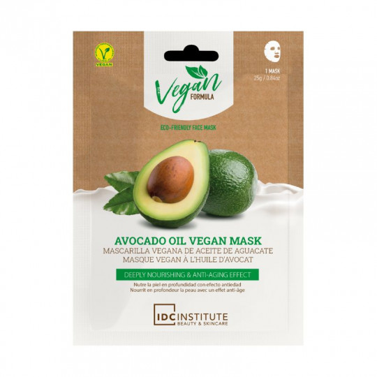 Vegan IDC Institute veido kaukė Avocado Oil, giliai maitinanti, Anti-Age, 25 g