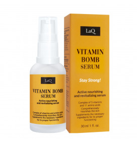 LaQ aktyvus maitinamasis ir gaivinamasis veido serumas Vitamin Bomb Serum, 30 ml