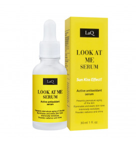 LaQ aktyvus atstatomasis ir šviesinamasis veido serumas Look At Me Serum, 30 ml