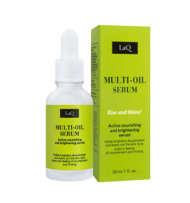 LaQ aktyvus maitinamasis ir šviesinamasis veido serumas Multi-Oil Serum, 30 ml