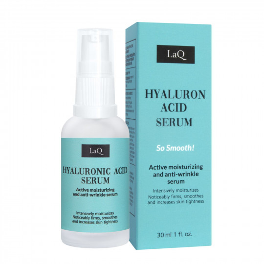 LaQ gelinės tekstūros drėkinamasis veido serumas Hialurono rūgštis, 30 ml