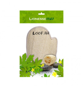 LIONESSE masažinė Lufos pirštinė su nykščiu, 20x 15 x 2 cm