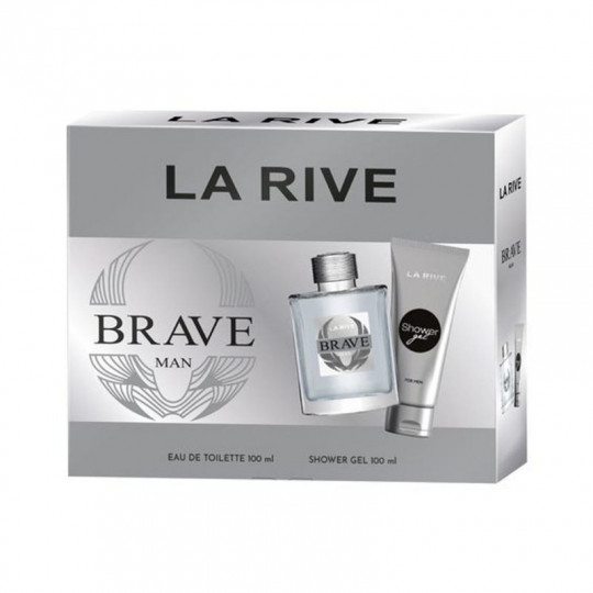 LA RIVE rinkinys vyrams BRAVE MAN (tualetinis vanduo 100 ml+dušo želė 100 ml)