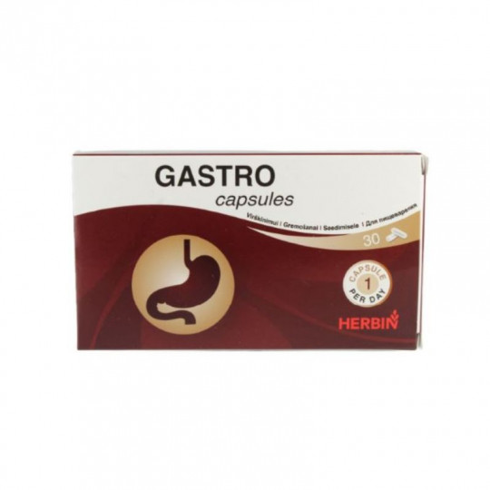 Gastro kapsulės virškinimui 30 kapsulių 1 dienoje