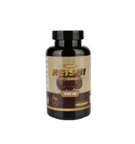 REISHI ekstraktas 90 kapsulių ( 1 kapsulė dienoje 500 mg ekstrakto 7:1 (kas atitinka 3500 mg (Ganoderma lucidum, Reishi) grybų)).
