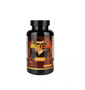MACA ekstraktas 90 kapsulių (1 kapsulė dienoje 500 mg ekstrakto 7:1 ( kas atitinka 3500 mg Lepidium meyenii, Maca šaknų)).