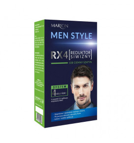 MARION Men style vyriški plaukų dažai žiliems plaukams (tamsiai ruda sp.) 4x15 g