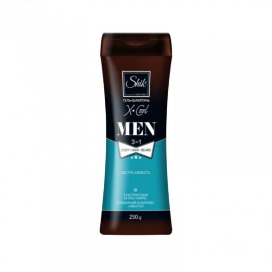 SHIK vyriškas gelis-šampūnas 3in1 X-Cool, 250 g