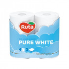 RUTA tualetinis popierius Pure White 3 sluoksnių baltas, 4 rulonai