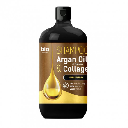 BIO Naturell šampūnas visų tipų plaukams su argano aliejumi ir kolagenu, 946 ml
