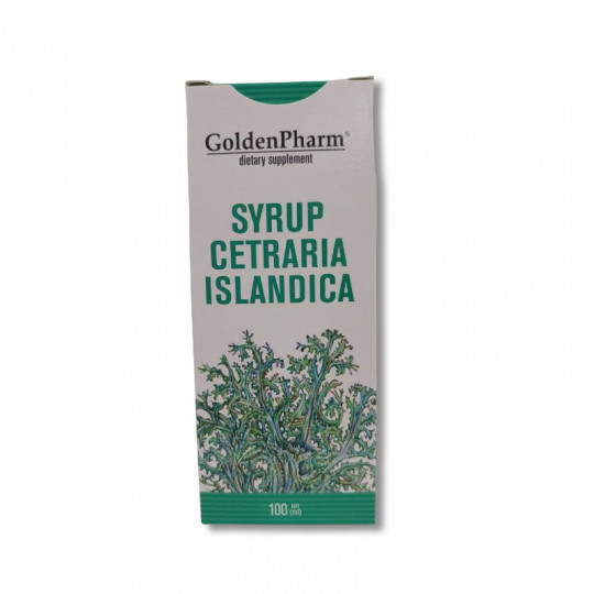 GOLDEN PHARM sirupas nuo kosulio Islandinė Kerpena+ vitaminas C, 100 ml