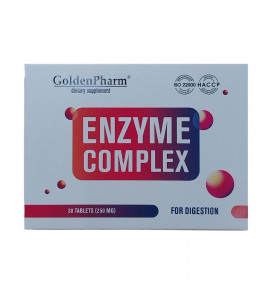 GOLDEN PHARM enzimų kompleksas, 30 tabl