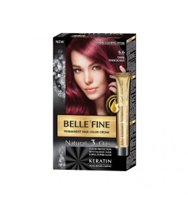 BELLE FINE plaukų dažai 6.6 Tamsaus raudonmedžio, 125 ml
