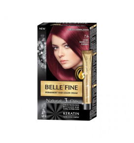 BELLE FINE plaukų dažai 7.6 Raudonųjų vyšnių, 125 ml