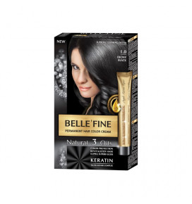 BELLE FINE plaukų dažai 1.0 Tamsiai juoda, 125 ml