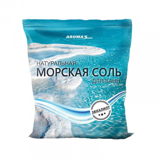 AROMA'SAULES vonios druska natūrali su eukaliptu, 1 kg