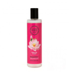 GOOD MOOD plaukų šampūnas suteikiantis žvilgesio ir glotnumo Shea Oil & Lily, 280 ml