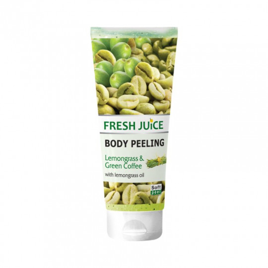 FRESH JUICE kūno šveitiklis Lemongrass & Green Coffee, 200 ml