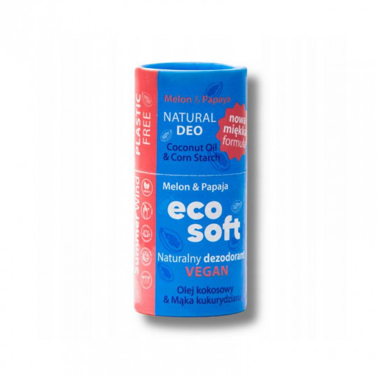 ECO SOFT dezodorantas ekologiškas meliono ir papajos aromato Summer Wind, 50 ml