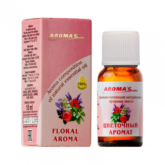 AROMA'SAULES eterinių aliejų kompozicija Gėlių aromatas, 10 ml