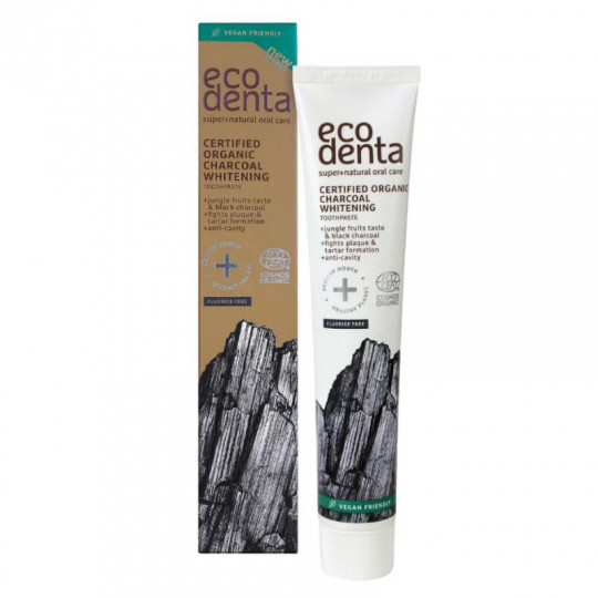 ECODENTA balinanamoji dantų pasta certified org.charcoal, 75 ml