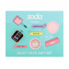 SODA cosmetic gift set Onthego (lip gloss 10 ml, glitter gel 1,5 g, lip scrub 4 g)