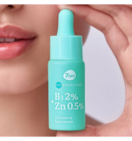 7 DAYS My Beauty Week serumas veidui reguliuojantis riebalų išsiskyrimą B3 2%+ZN 0,5% , 20 ml