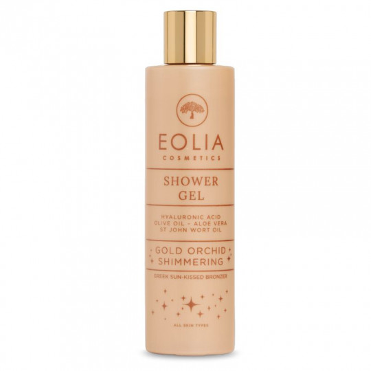 EOLIA dušo želė su hialurono rūgštimi ir bronziniu blizgesiu Gold Orchid, 250 ml