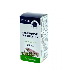 Valerijonų ekstraktas 200 mg FORTE, N50