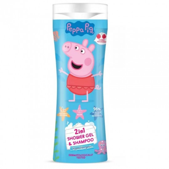 PEPPA PIG dušo želė ir šampūnas vyšnių aromato 2in1, 300 ml